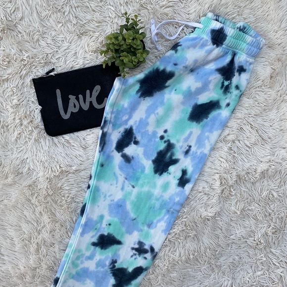 Reflex Fleece Tie Dye Joggers 💗 Blue & Mint - Picture 2 of 15